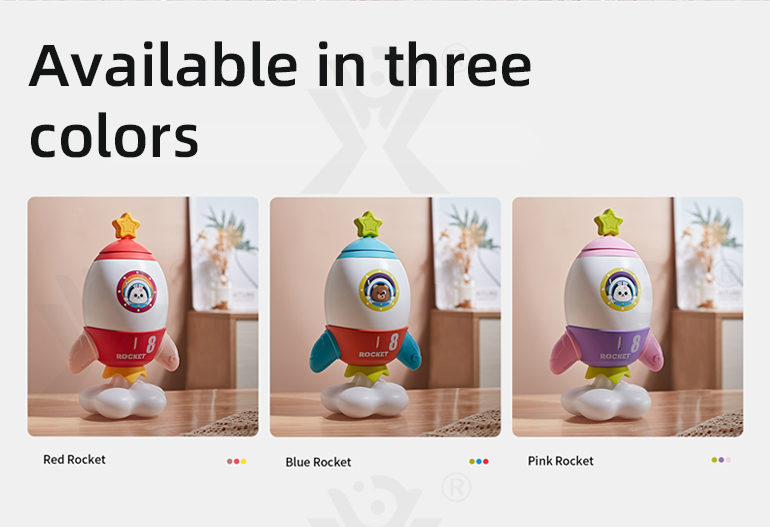 Rocket Piggy Bank Toy with Night Light (TB-4007537) — illustrated product details, panel 9