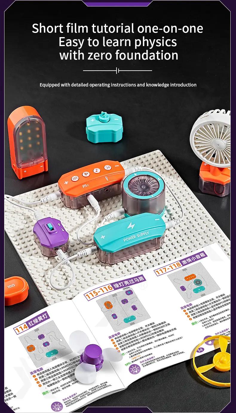 Electronic Bricks With 100+ Circuit Experiments (TB-4124842) — illustrated product details, panel 11