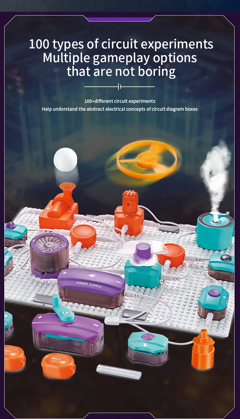 Electronic Bricks With 100+ Circuit Experiments (TB-4124842) — illustrated product details, panel 3