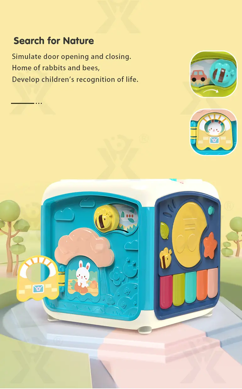 7-in-1 Activity Cube Seven Facet Toy with Music, Shapes, and Interactive Play (TB-4189190) — illustrated product details, panel 3