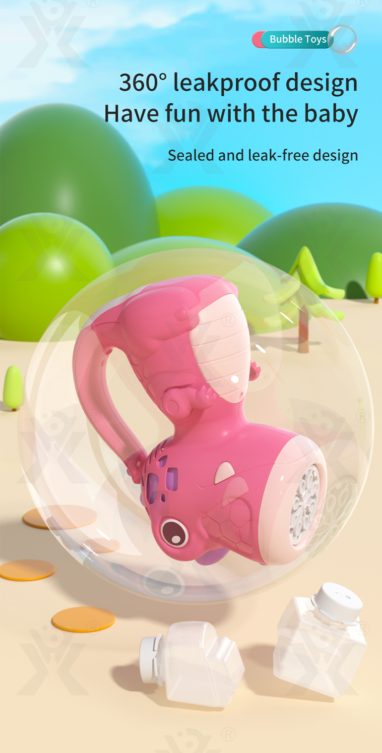 Cute Dinosaur Bubble Machine with Lights & Music (TB-4330915) — illustrated product details, panel 4