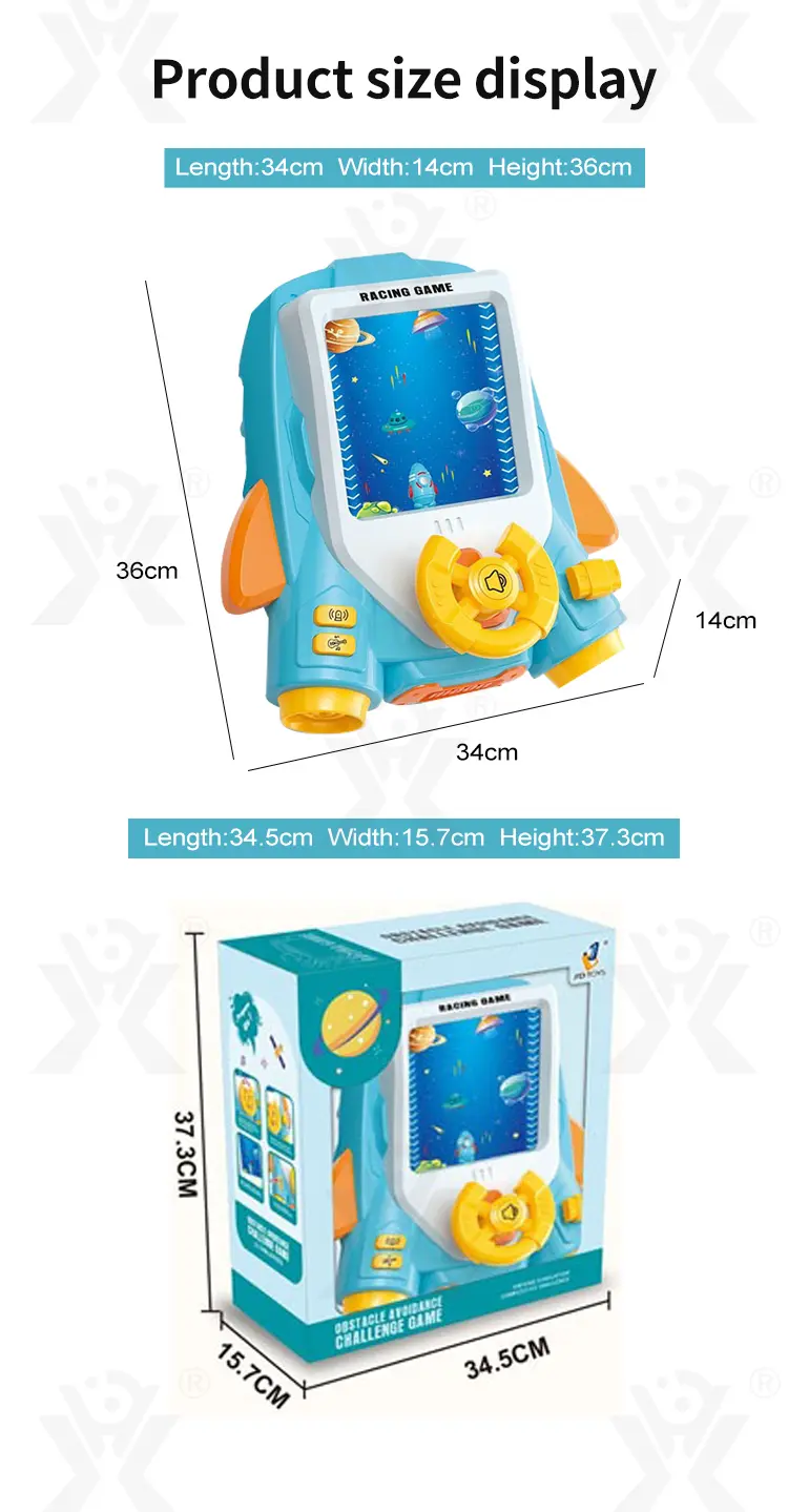 2-in-1 Space Car Game Machine Toy with Lights, Sounds, and Dual Charging Options (TB-4024131) — illustrated product details, panel 10