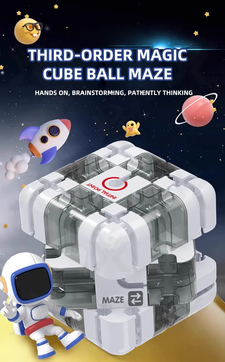 3D Magic Cube Ball Maze Puzzle Toy (TB-4207277) — illustrated product details, panel 1