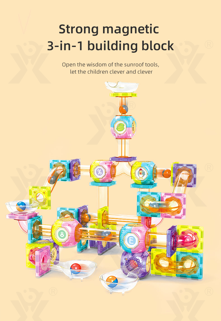 Transparent 3-in-1 Magnetic Building Blocks (TB-4414431) — illustrated product details, panel 1