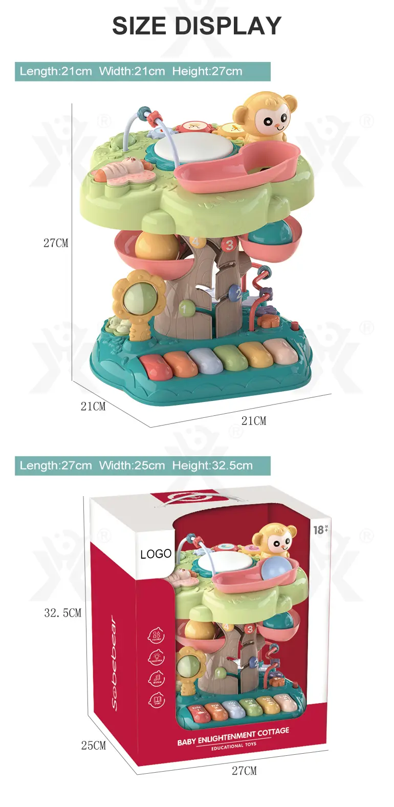 Wisdom Tree Toy With Multi-functions (TB-2118090) — illustrated product details, panel 13