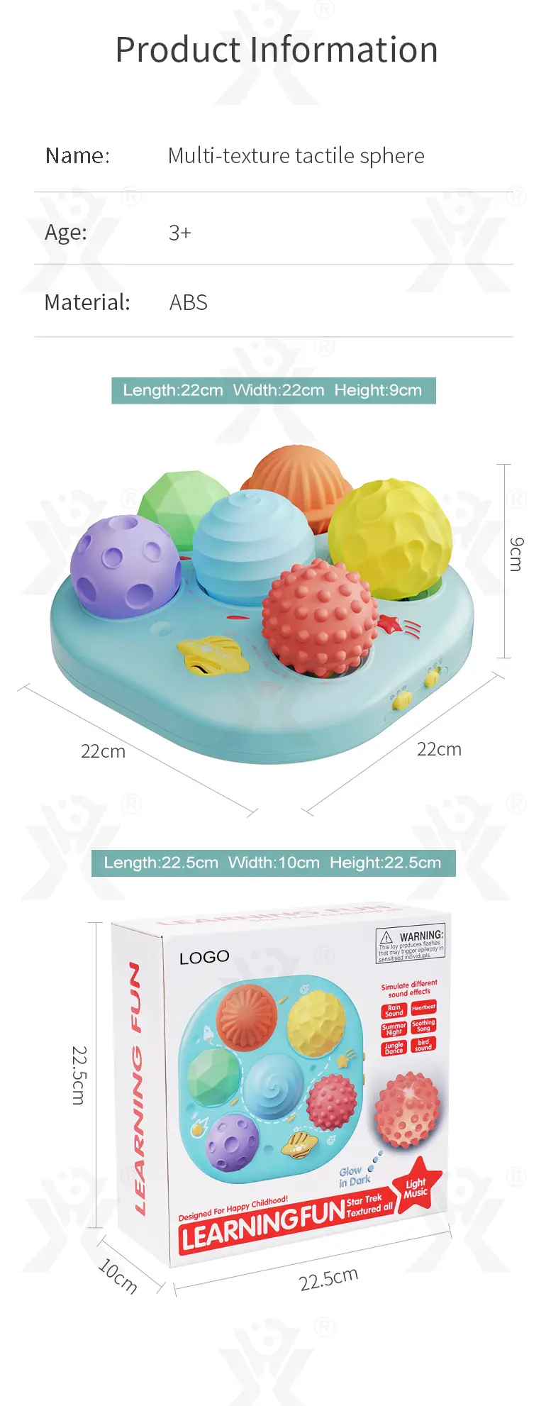 Baby Sensory Ball With Soothing Sound and Breathing Light (TB-3967194) — illustrated product details, panel 11