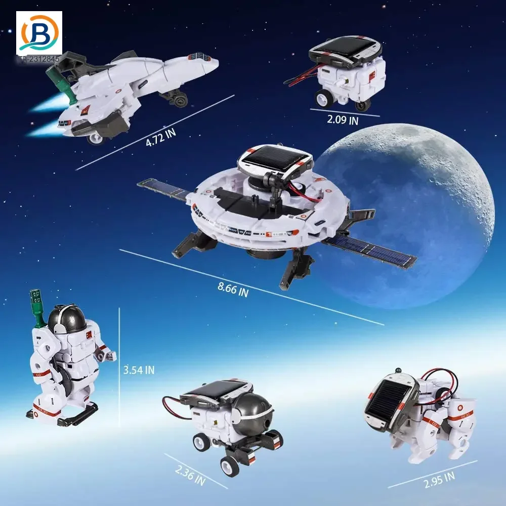 6-in-1 Solar Robot Toy Powered By Solar Energy for Kids STEM Learning (TB-2312845) — product photograph 4