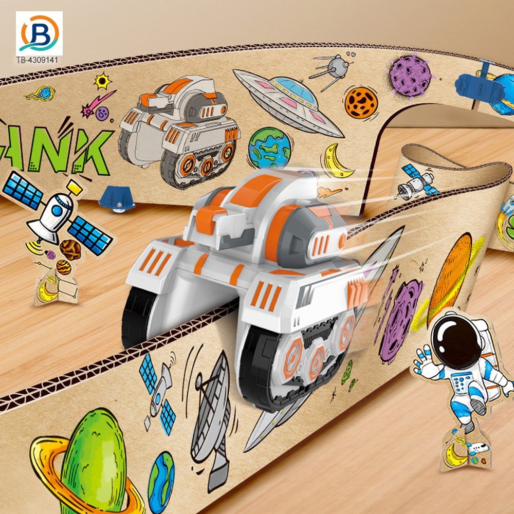 Panzer-Spielbahn aus Karton zum Selbstbauen (TB-4309141) – Produktfoto 4