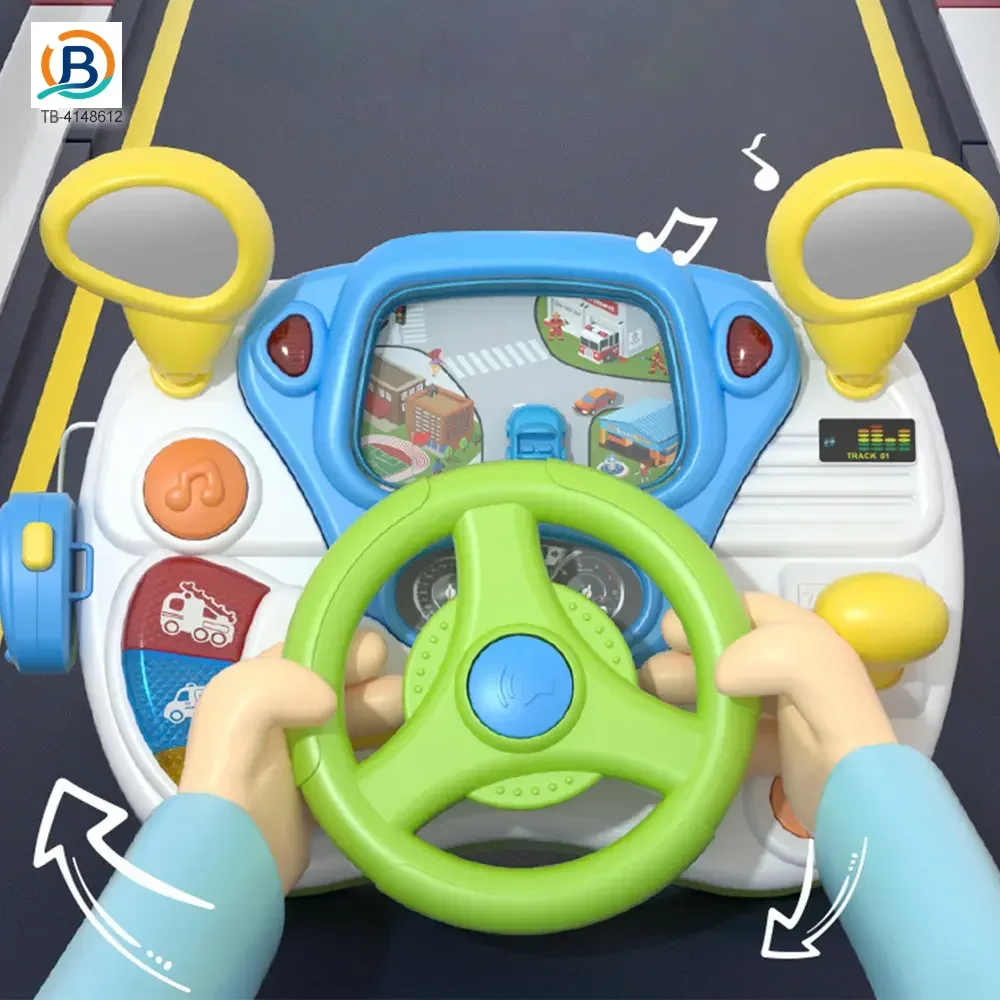Kids Driving Simulator Toy with Steering Wheel, Gear Shift & Realistic Road Scene (TB-4148612) — product photograph 3