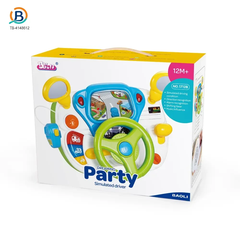 Kids Driving Simulator Toy with Steering Wheel, Gear Shift & Realistic Road Scene (TB-4148612) — product photograph 6