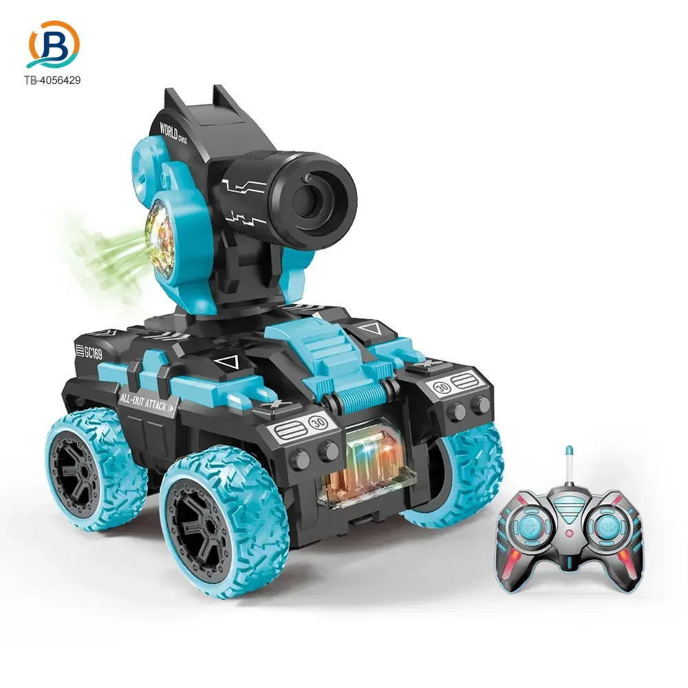 Remote Control Spray Tank Toy with 360° Turret, Mist Effect, and Battle Mode (TB-4056429) — product photograph 1