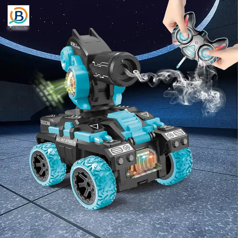 Remote Control Spray Tank Toy with 360° Turret, Mist Effect, and Battle Mode (TB-4056429) — product photograph 3