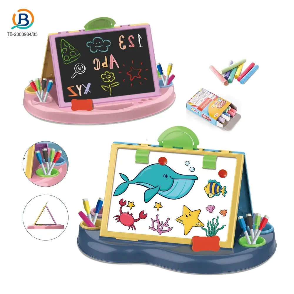 Kids Dual-Sided Painting Table with Chalkboard & Whiteboard (TB-2303984) — product photograph 6