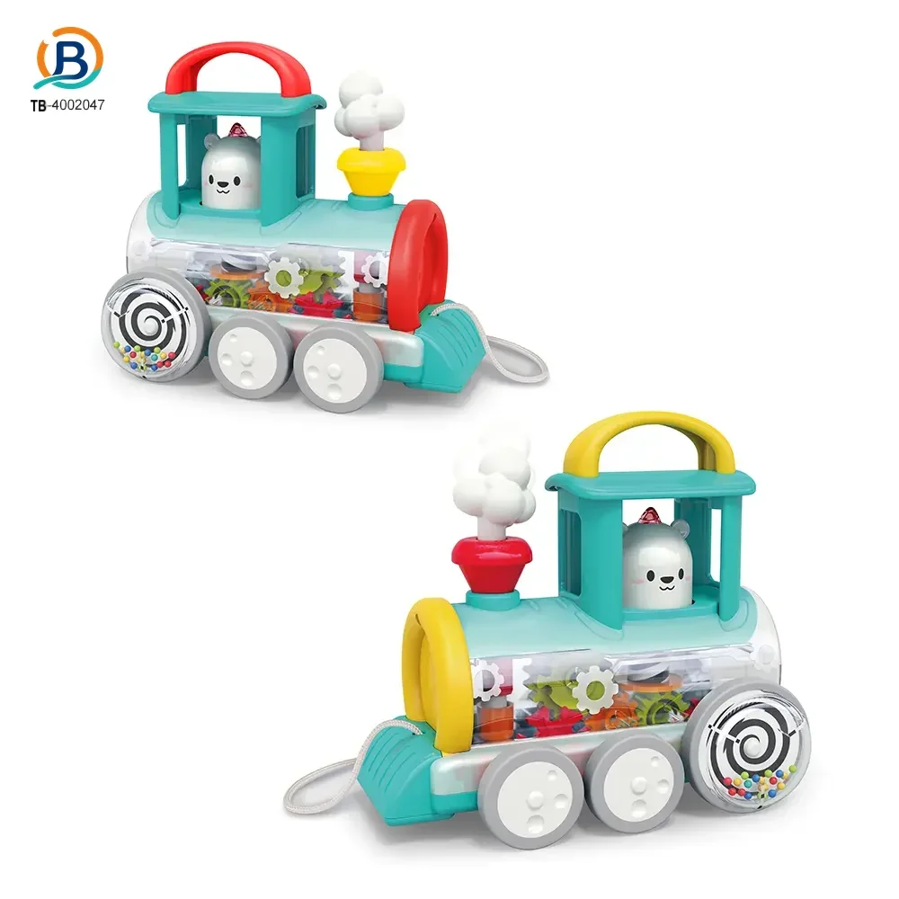 Push-Pull Small Train Toy With Smoke, Gears & Rotating Bead (TB-4002047) — product photograph 1