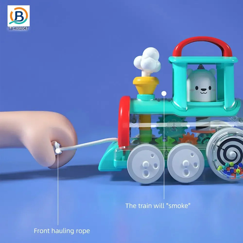 Push-Pull Small Train Toy With Smoke, Gears & Rotating Bead (TB-4002047) — product photograph 2