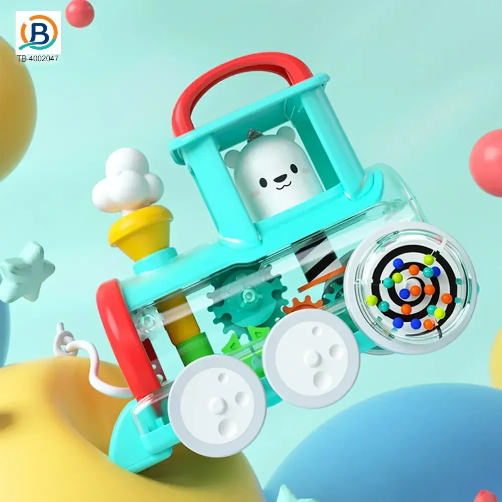 Push-Pull Small Train Toy With Smoke, Gears & Rotating Bead (TB-4002047) — product photograph 3