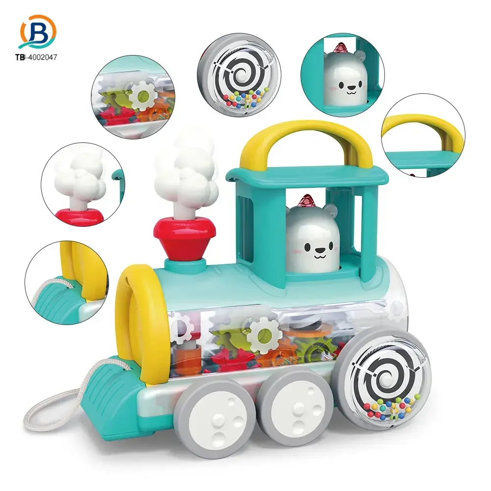 Push-Pull Small Train Toy With Smoke, Gears & Rotating Bead (TB-4002047) — product photograph 4