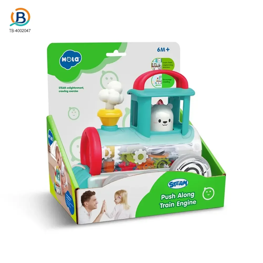 Push-Pull Small Train Toy With Smoke, Gears & Rotating Bead (TB-4002047) — product photograph 6