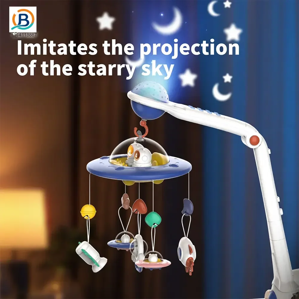 Soothing Space Bed Bell with Star Projection, Music, and Rotating Pendant (TB-4118887) — product photograph 4