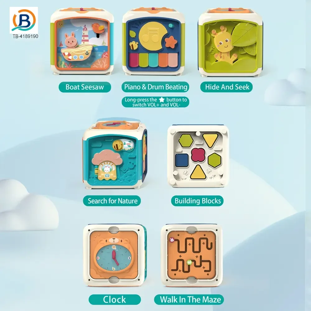 7-in-1 Activity Cube Seven Facet Toy with Music, Shapes, and Interactive Play (TB-4189190) — product photograph 3