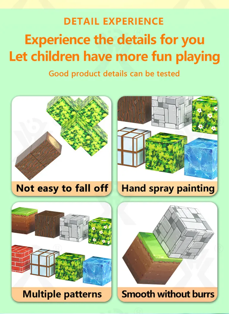 2cm Magnetic Building Blocks Manufacturer (TB-5025000) — illustrated product details, panel 2