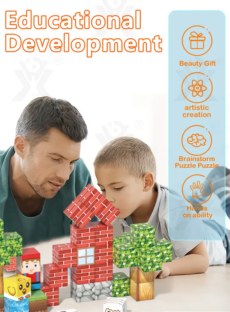 2cm Magnetic Building Blocks Manufacturer (TB-5025000) — illustrated product details, panel 9