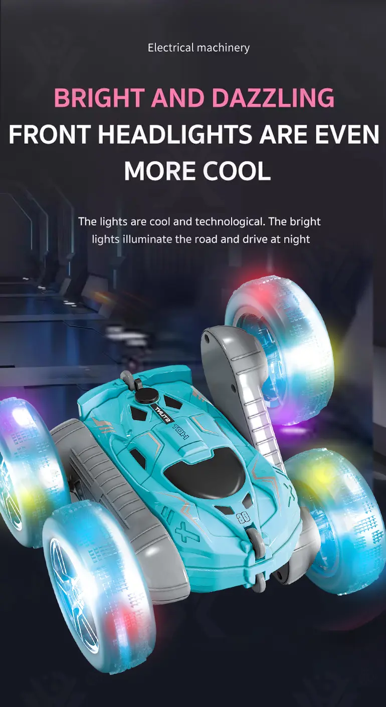 2.4G Remote Control Stunt Car, RC Toy (TB-4937407) — illustrated product details, panel 4