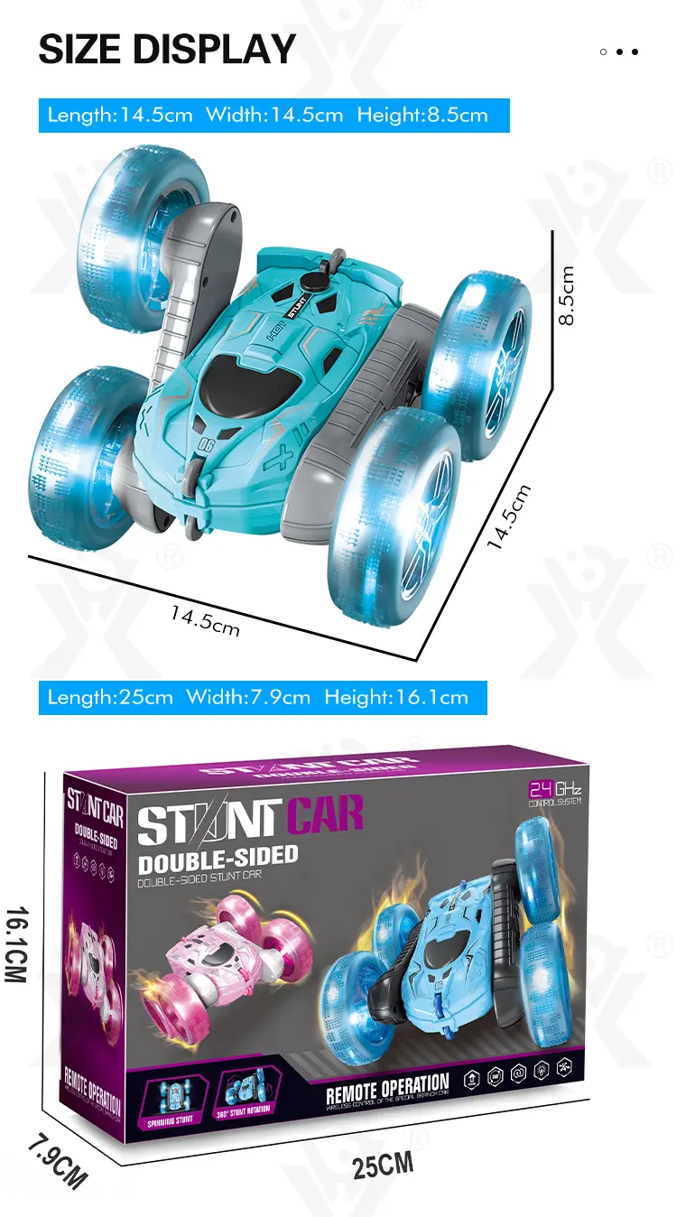 2.4G Remote Control Stunt Car, RC Toy (TB-4937407) — illustrated product details, panel 6