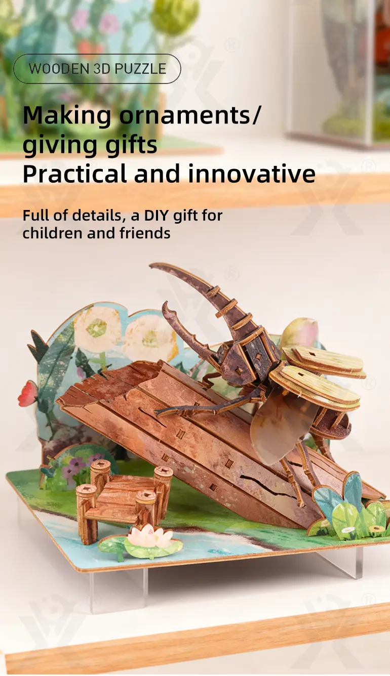 3D Insect Wooden Puzzle Supplier, STEM Toy– Improves Creativity and Fine Motor Skills (TB-4275849) — illustrated product details, panel 5