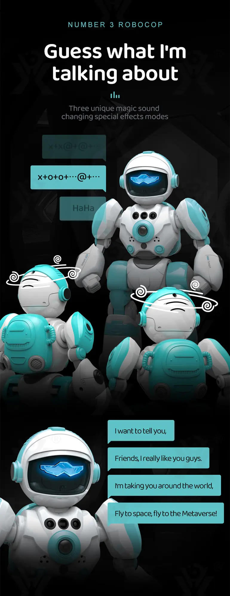 Intelligent Voice Robot Toy In Bulk, RC Control, AI Robot Toy (TB-4162532) — illustrated product details, panel 5