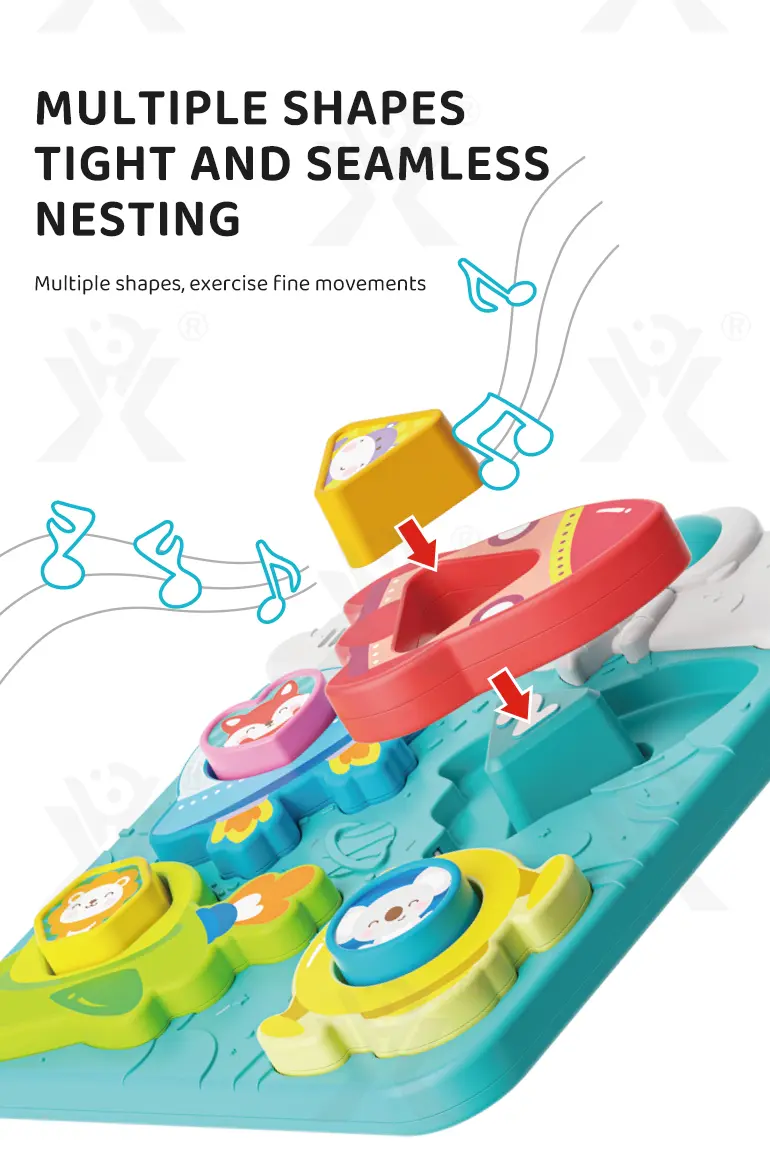 Astronaut Theme Cognition Board Toy With Light, Sound & Shape Learning (TB-5026457) — illustrated product details, panel 3