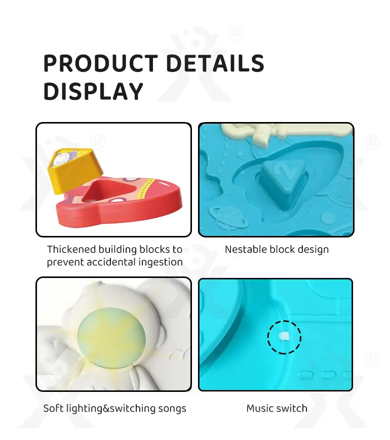 Astronaut Theme Cognition Board Toy With Light, Sound & Shape Learning (TB-5026457) — illustrated product details, panel 5