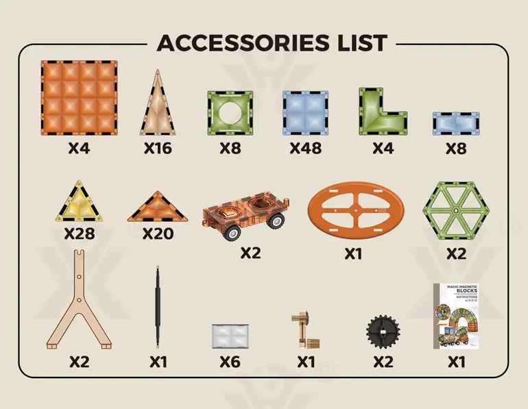 Diamond Magnetic Sheet Bricks (TB-4074530) — illustrated product details, panel 11