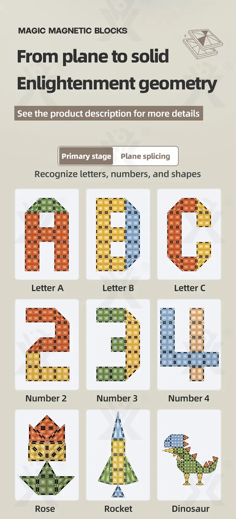 Diamond Magnetic Sheet Bricks (TB-4074530) — illustrated product details, panel 8