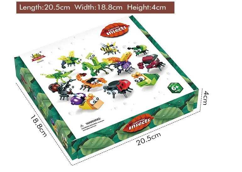 Insect Set Building Bricks For Kids Creative Playing (TB-1625160) — illustrated product details, panel 7