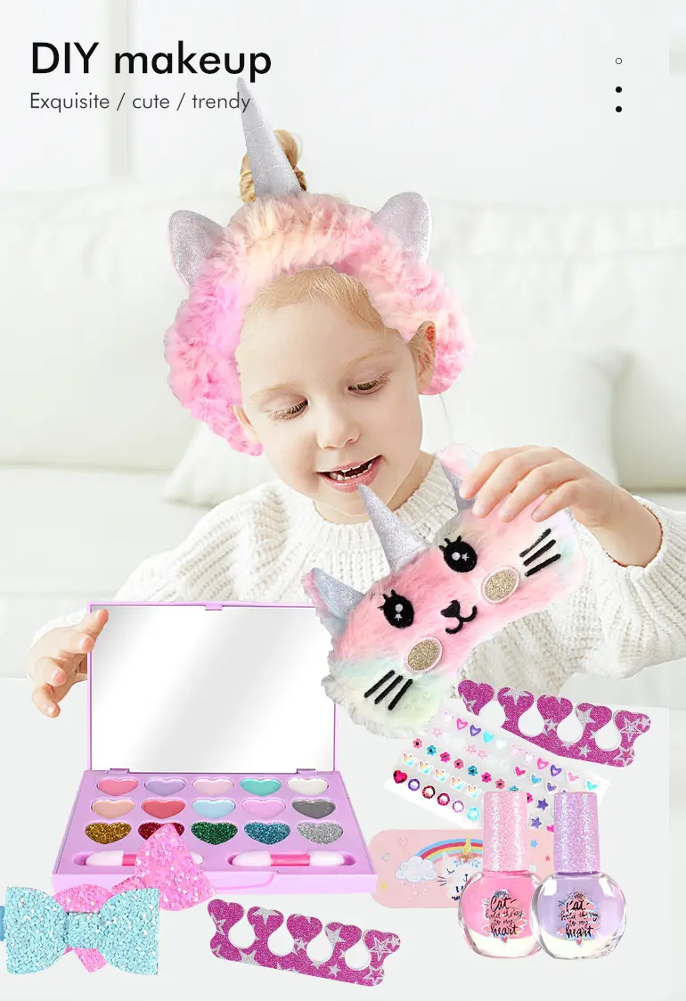 Safe DIY Makeup Set Toy For Kids, Stir Up Creativity (TB-2257309) — illustrated product details, panel 1
