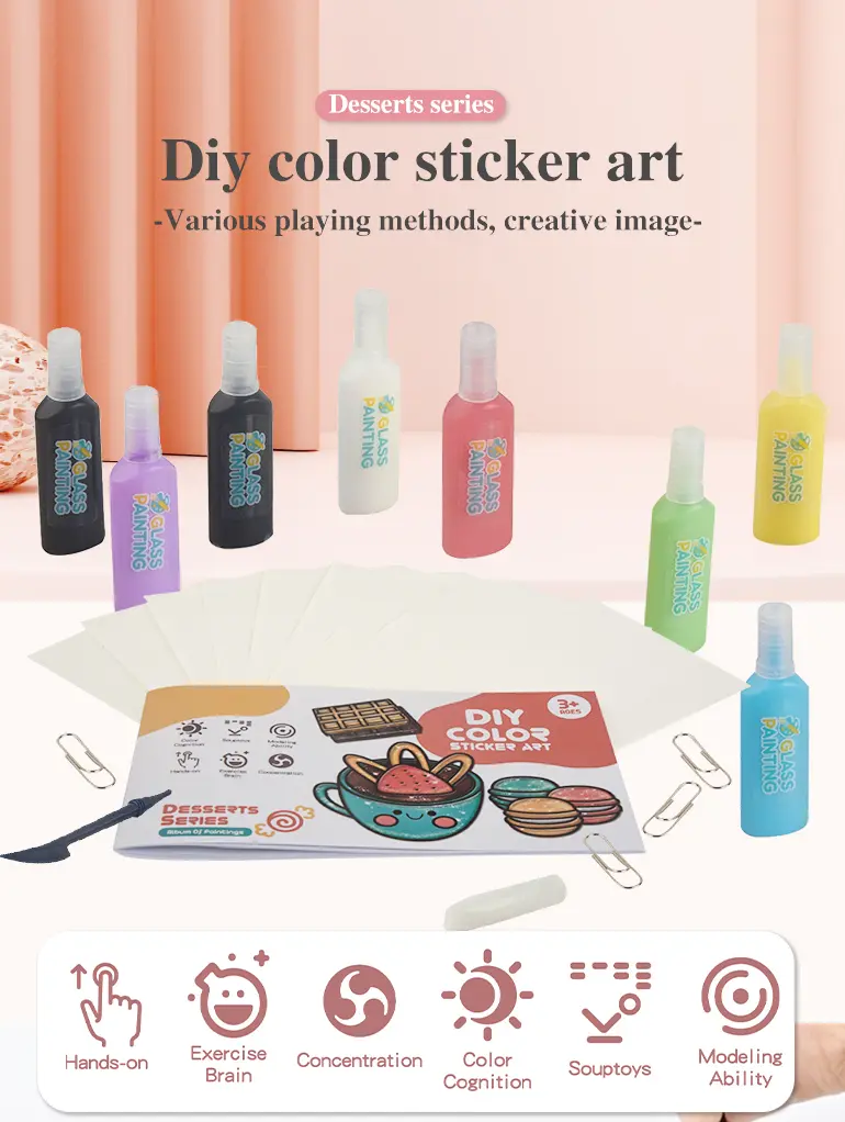 DIY Color Sticker Art Set Toy, Drawing Toy (TB-2266949) — illustrated product details, panel 1