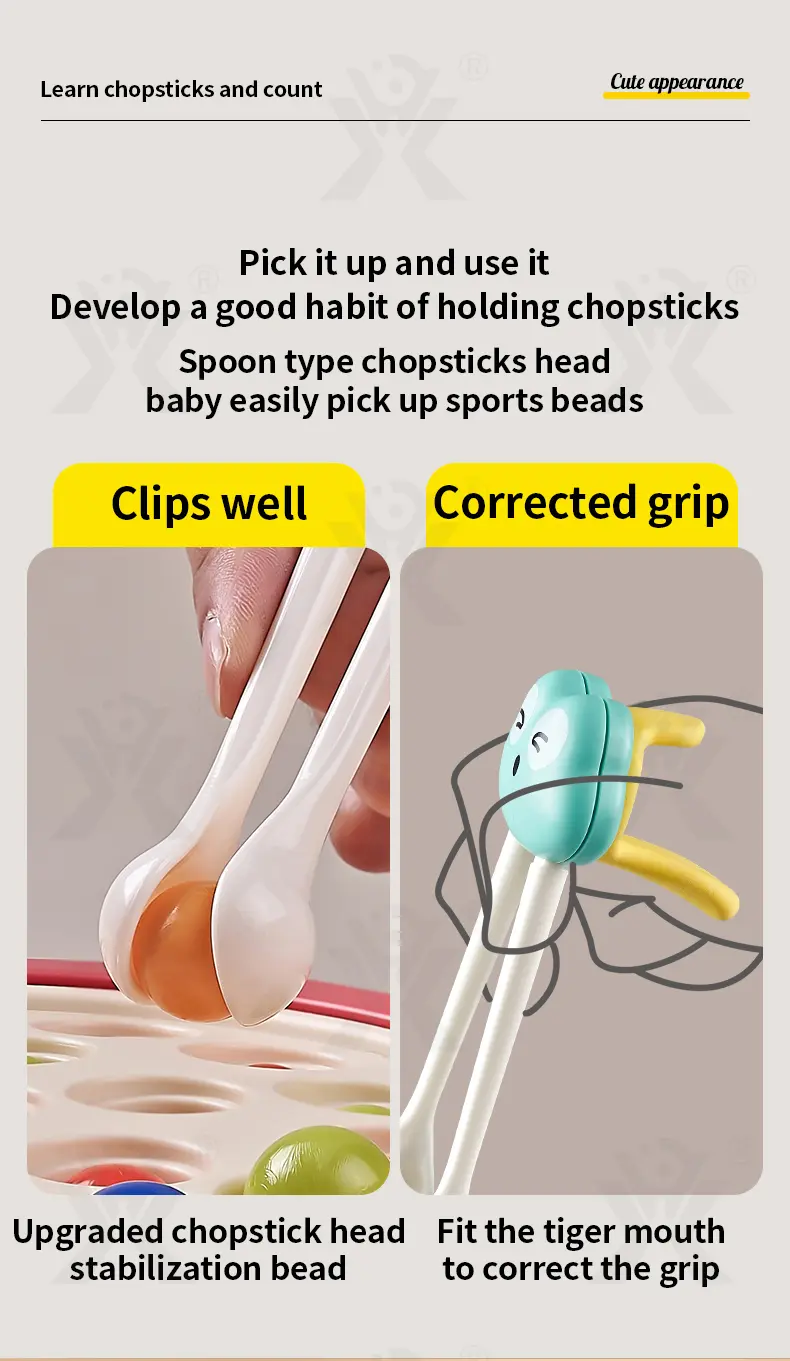 Chopsticks Training Machine Toy, Educational Toy (TB-4163000) — illustrated product details, panel 2