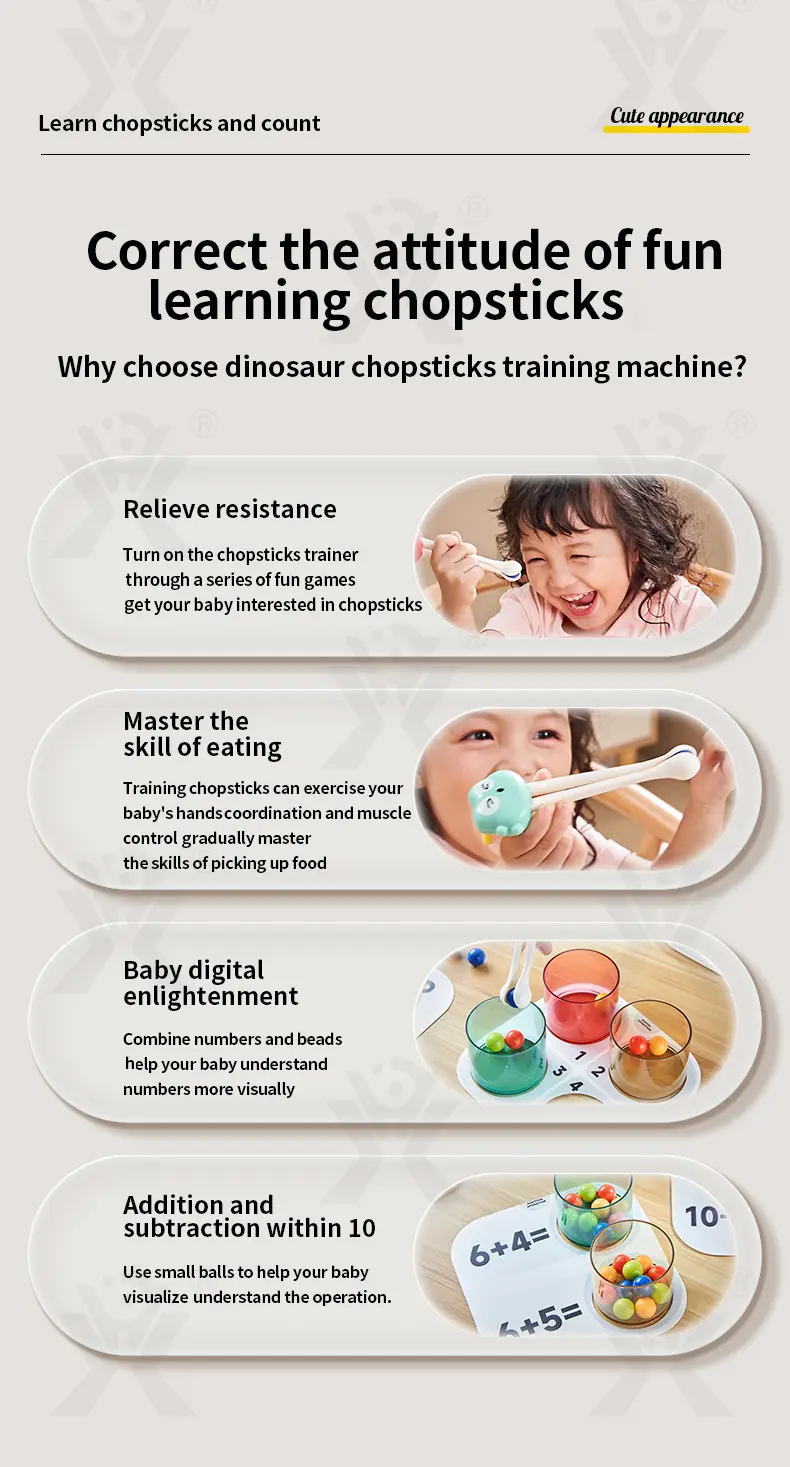 Chopsticks Training Machine Toy, Educational Toy (TB-4163000) — illustrated product details, panel 4