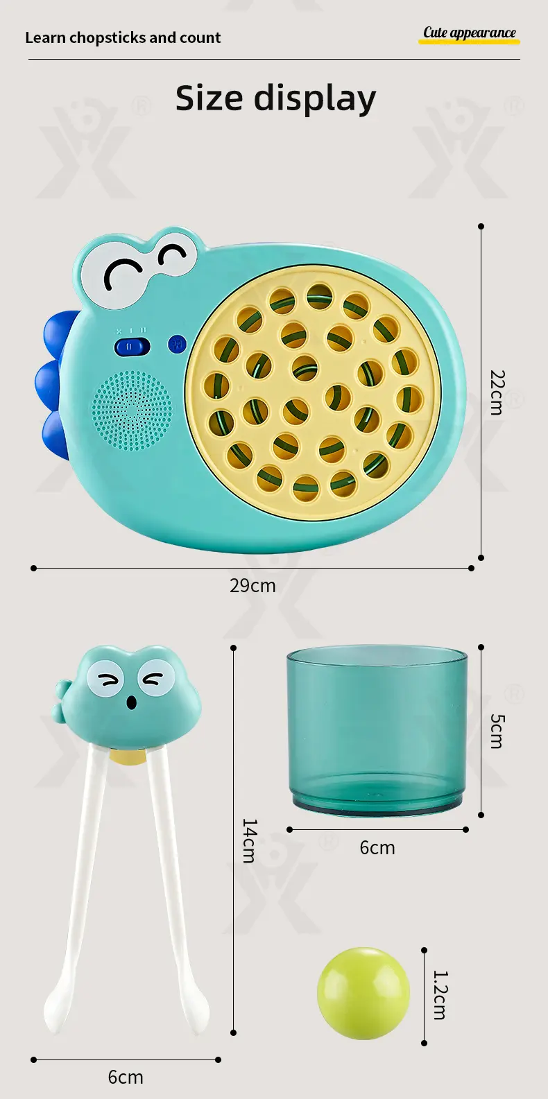 Chopsticks Training Machine Toy, Educational Toy (TB-4163000) — illustrated product details, panel 9