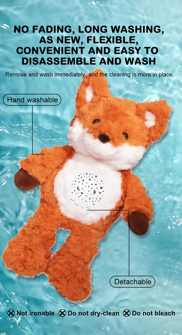 Music Soothes Plush Toy Within Starry Projection, White Noise, Music Loop, Voice IC Detachable For Cleaning (TB-4866236) — illustrated product details, panel 6