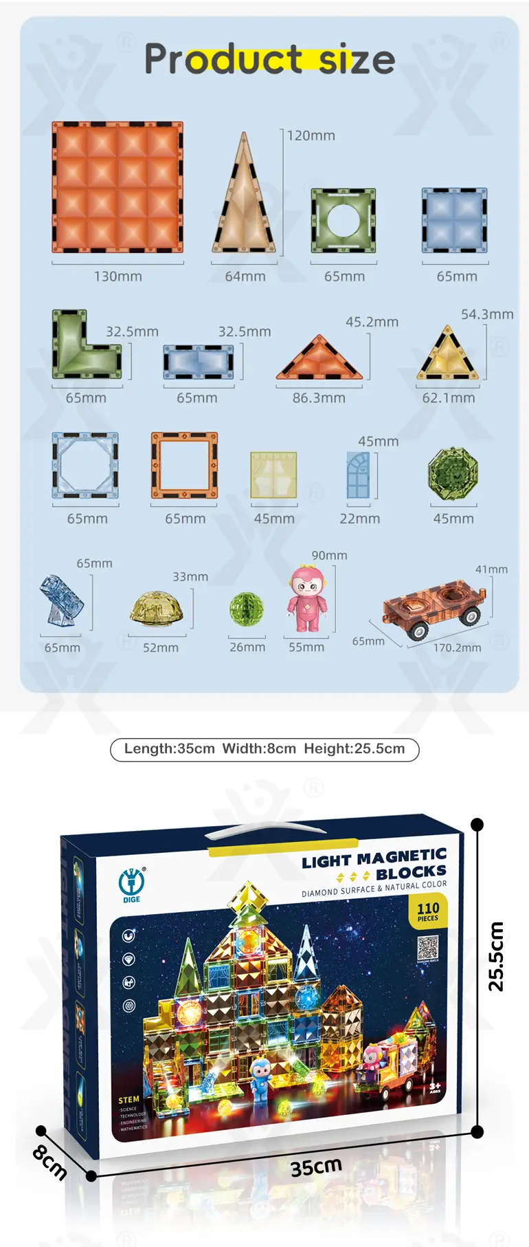 Luminescent Magnetic Bricks (TB-4193968) — illustrated product details, panel 14