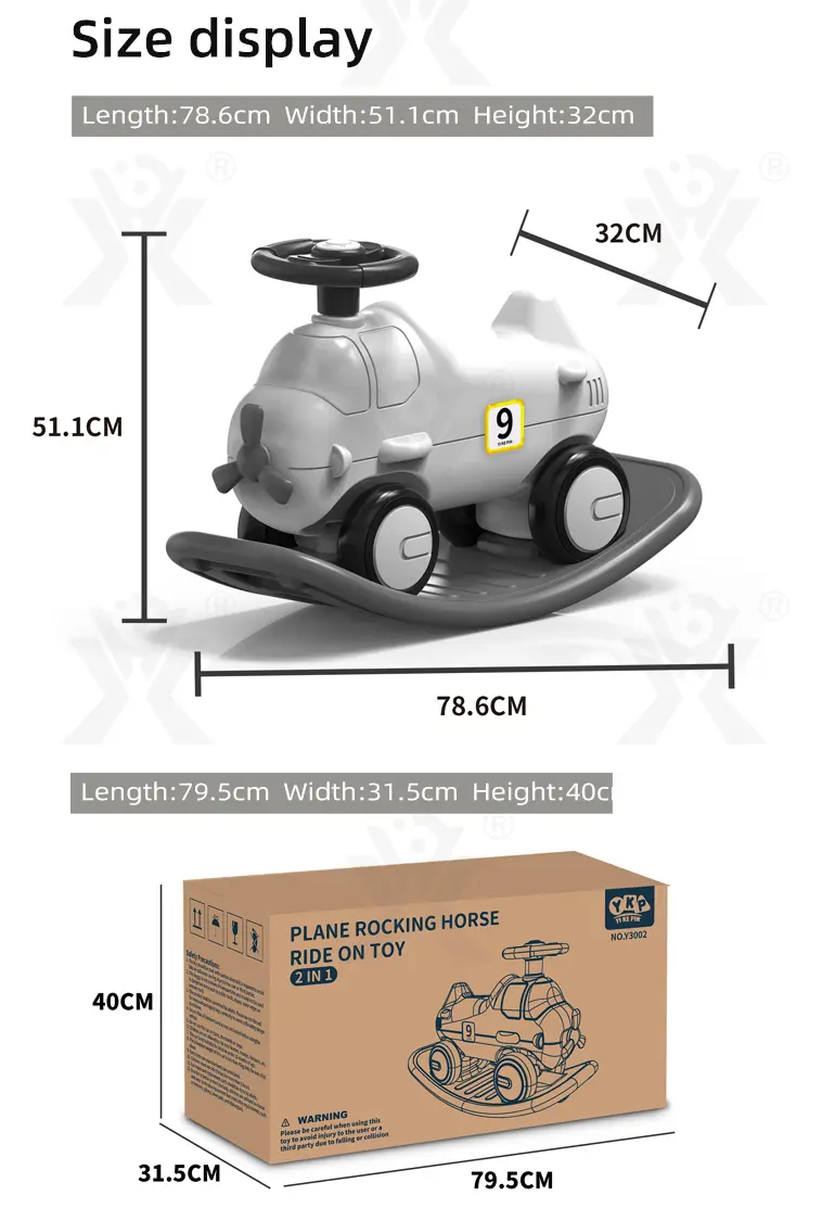 2-in-1 Rocking Horse & Scooter Toy, 3 Years and Up (TB-4077353) — illustrated product details, panel 12