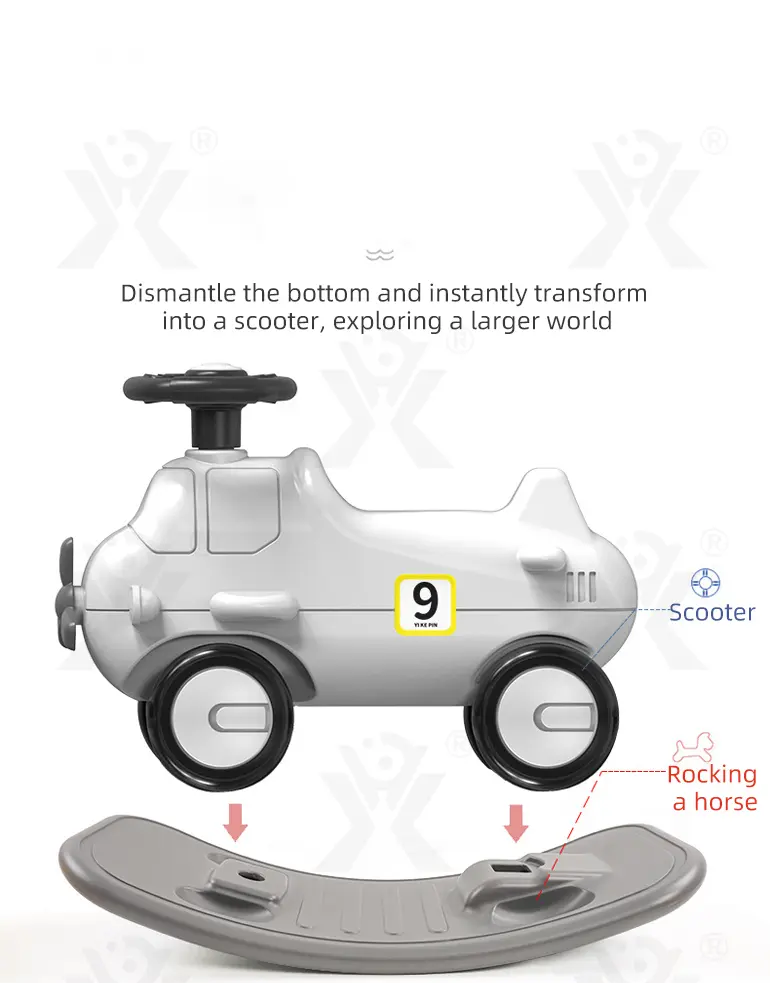 2-in-1 Rocking Horse & Scooter Toy, 3 Years and Up (TB-4077353) — illustrated product details, panel 2
