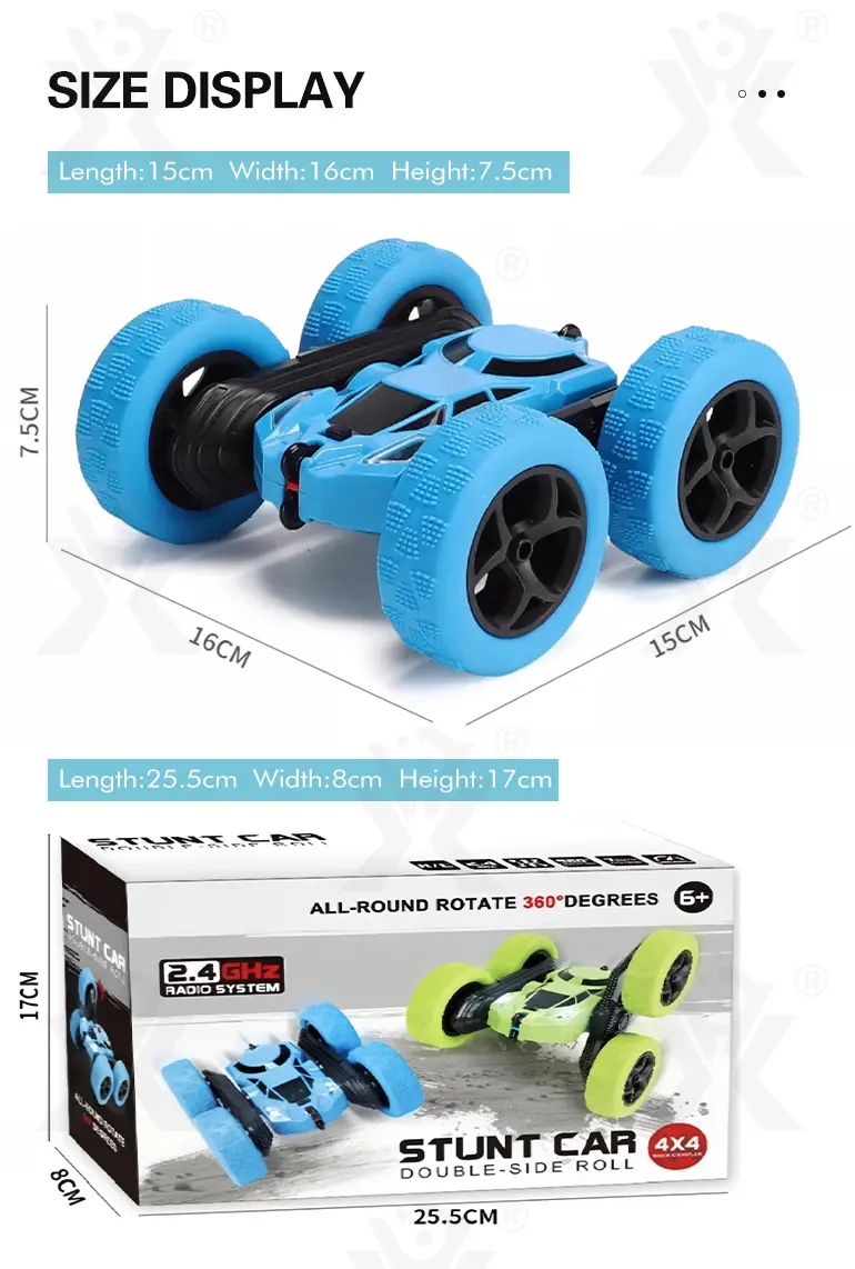 2.4G RC Double-sided Stunt Car Toy, RC Toy (TB-4894352) — illustrated product details, panel 16