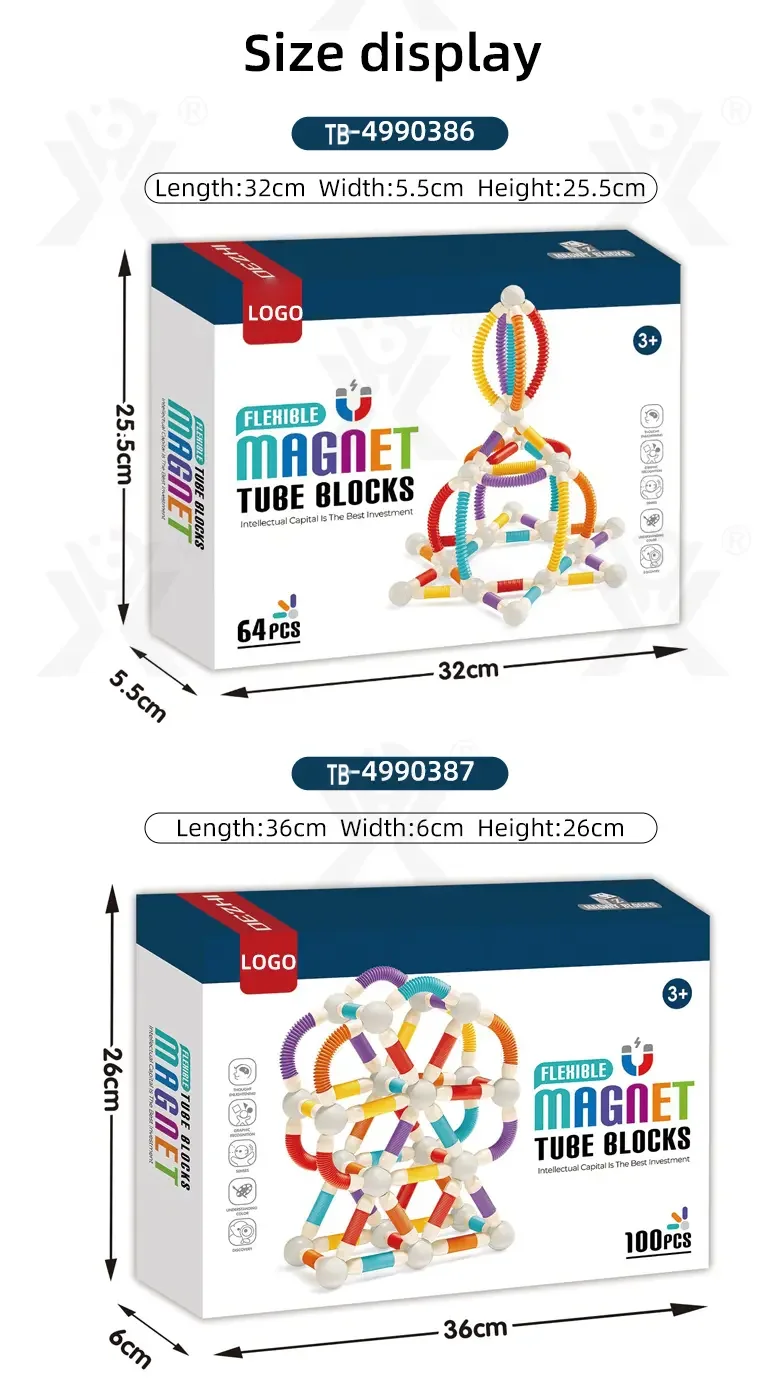 Telescopic Magnetic Rod Toys, 720° Rotation, 2D/3D Buildings Available (TB-4990386, TB-4990387) — illustrated product details, panel 10