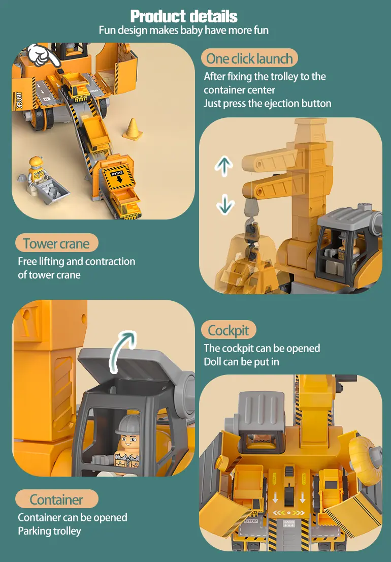 3-in-1 Track Excavator Toy, Engineering Vehicle (TB-2269465) — illustrated product details, panel 4
