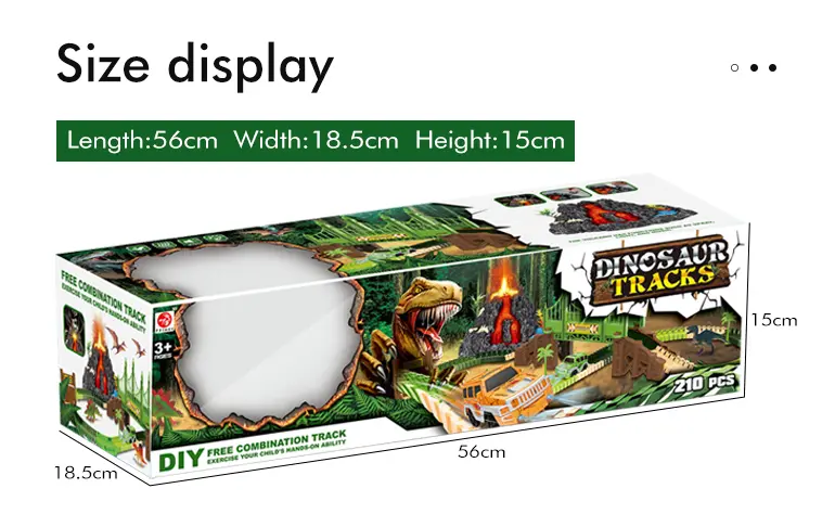 Volcano Dinosaur Track Toy, Spray and Light (TB-2266512) — illustrated product details, panel 7