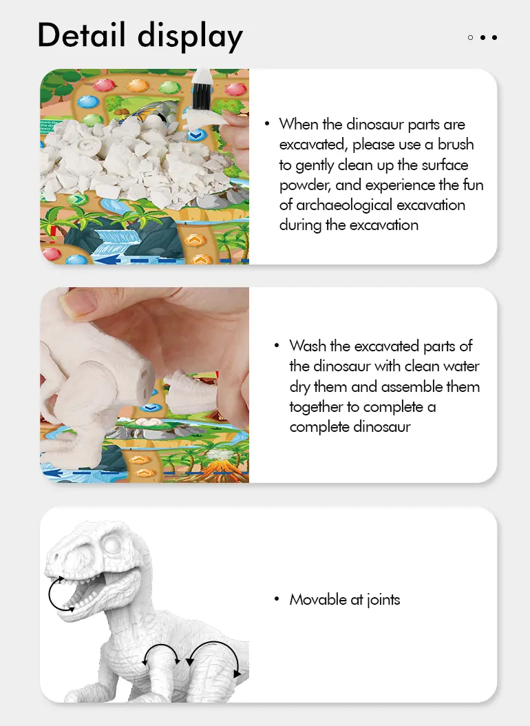 2-in-1 Painted Dinosaur Toy, Dig & Model Kit (TB-2258482) — illustrated product details, panel 4