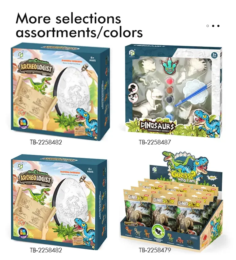 2-in-1 Painted Dinosaur Toy, Dig & Model Kit (TB-2258482) — illustrated product details, panel 5